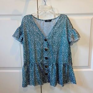 Buttoned Blouse- SHEIN